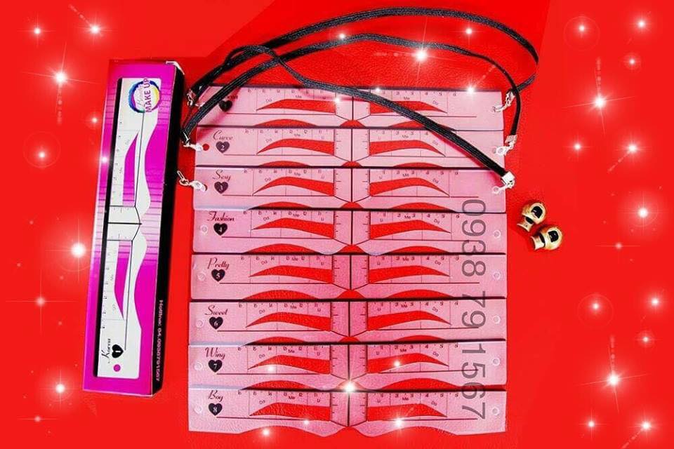 [HCM]BỘ 8 KHUÔN KẺ VẼ CHÂN MÀY DÁNG CHUẨN -  khung vẽ lông mày- khung vẽ chân mày 8 kiểu thái