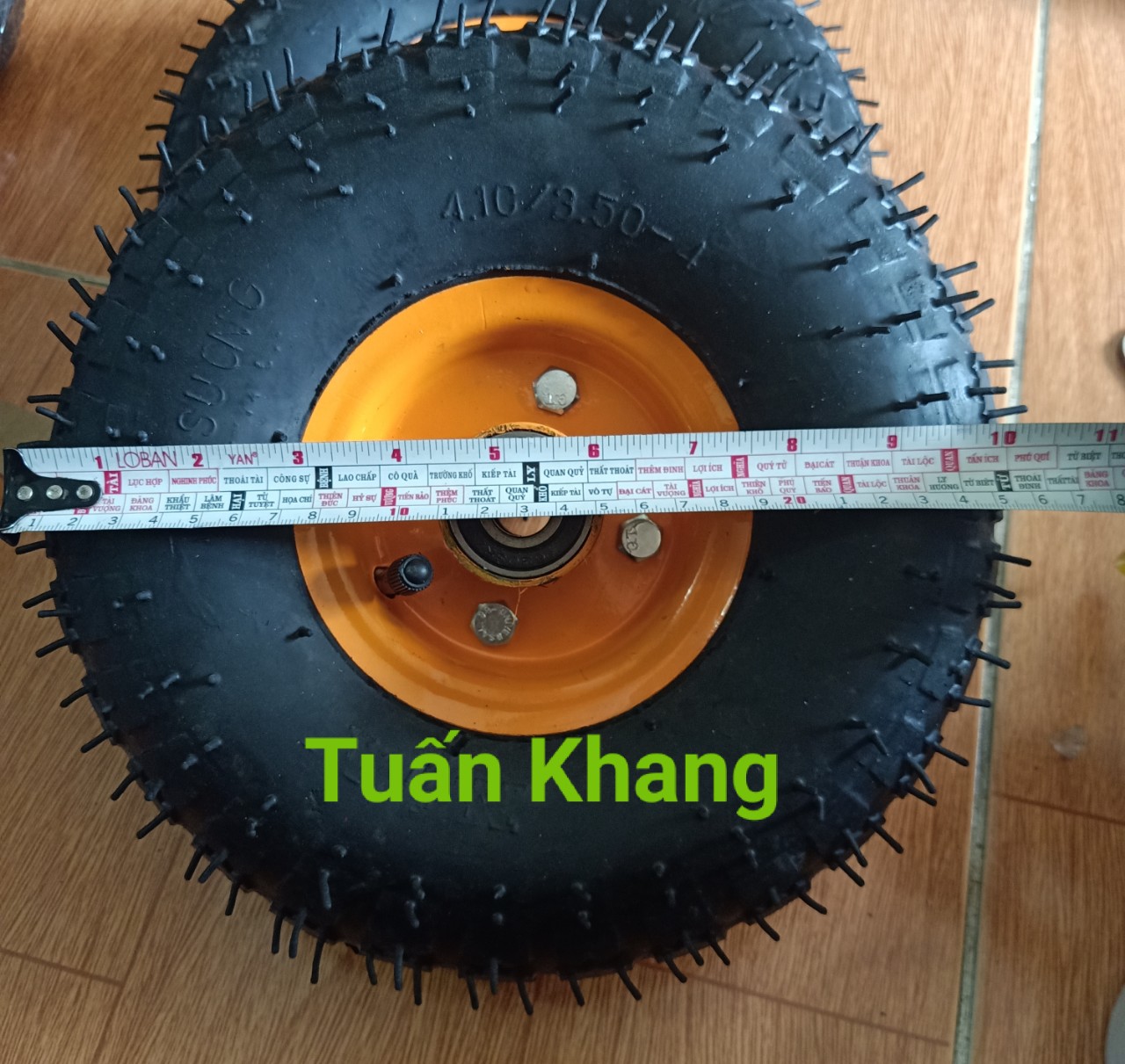 Bánh xe 350-4 có ruột đường kính 25cm