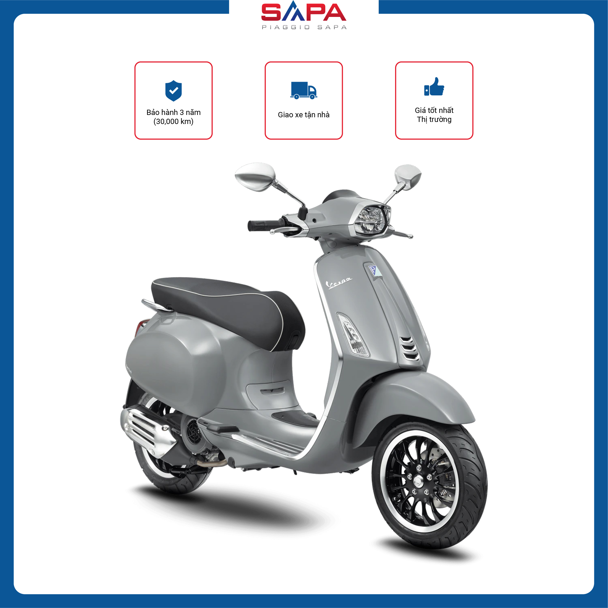 Xe Máy Vespa Sprint 125 ABS Màu Xám