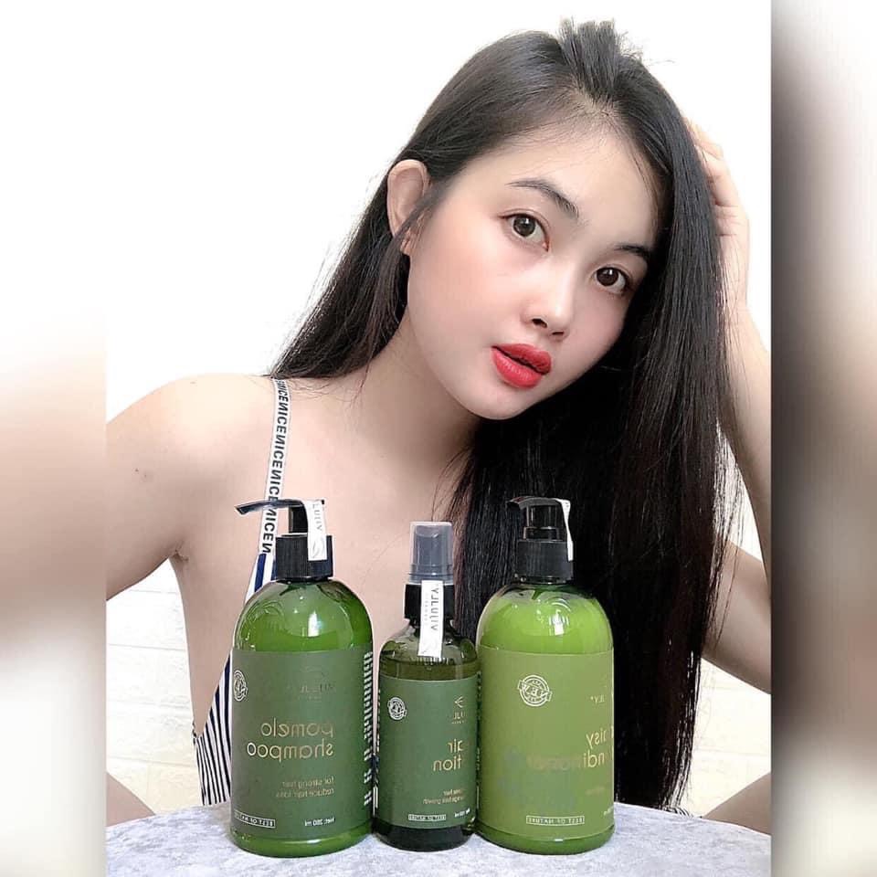 Combo dầu gội+ dầu xả+ xịt bưởi vijully