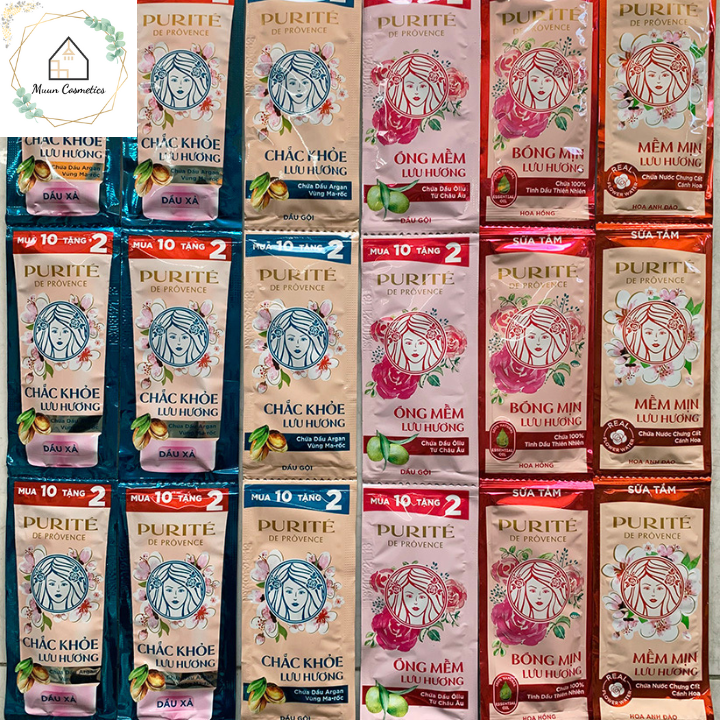 Dây Dầu Gội, Sữa Tắm, Dầu Xả Purite