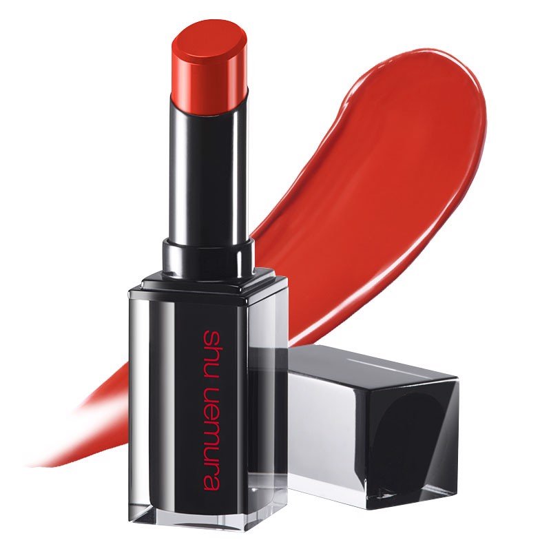 Son lì không trôi shu uemura 570 vỏ đen _ màu đỏ cam lộng lẫy _ khỏe đẹp khóa thời gian