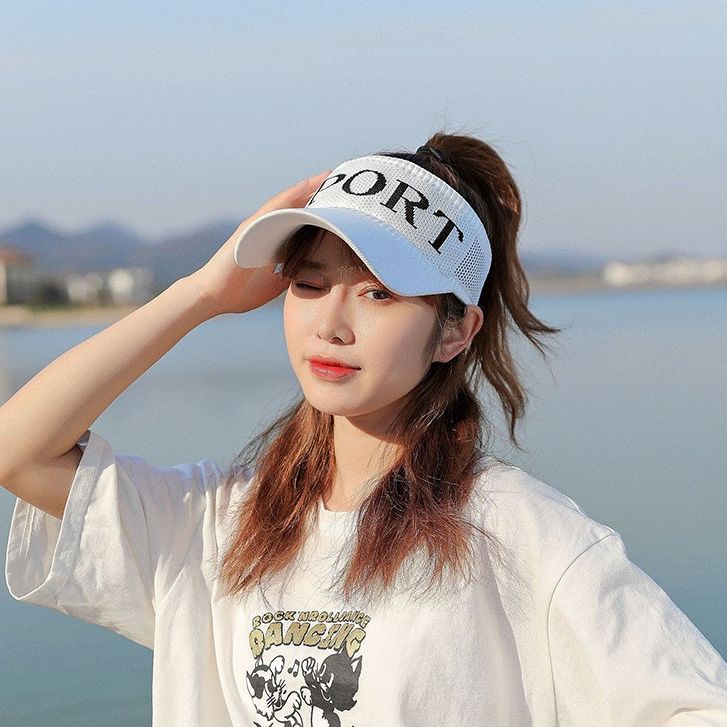 Mũ lưỡi trai nữ nửa đầu Hàn Quốc 2022, nón kết nữ đi biển đẹp thời trang màu trắng, đen, nâu