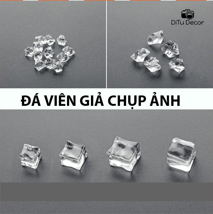 Đá viên giả chụp ảnh - Set đá viên trong suốt làm phụ kiện chụp hình - MOCHI BC