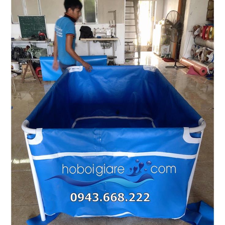 Bể bơi mini, bể bơi cho bé, bể bơi mini cho bé, bể bơi thanh kim loại, bể bơi lắp ghép kích thước 1.6x2.2m