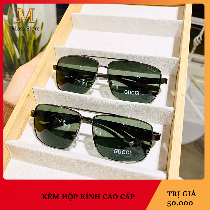 [HCM][Tặng Kèm Hộp Đựng Kính Cao Cấp] Kính Mát Nam Xanh Rêu Thích Hợp Khi Đi Ngoài Trời Nắng Gắt