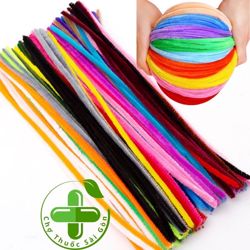 Set 100 dây kẽm nhung mix màu, kẽm lông – kẽm nhung làm handmade