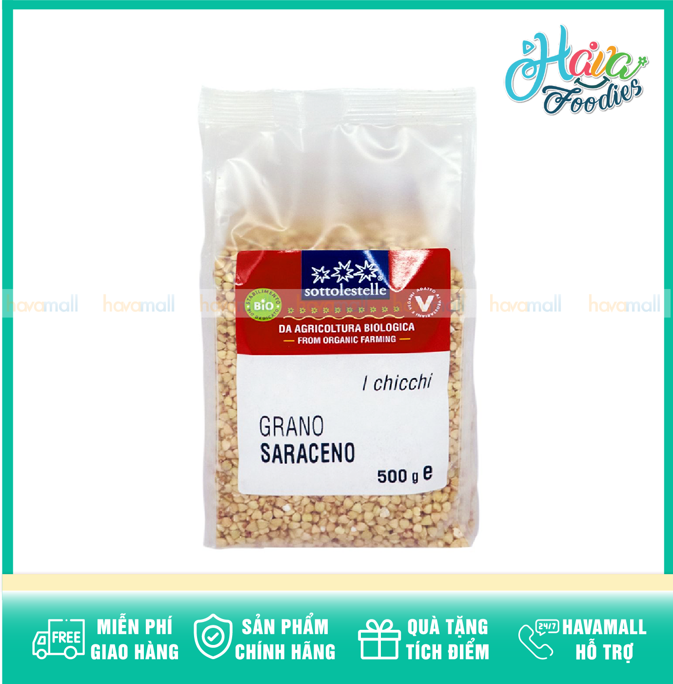 Hạt Kiều Mạch Hữu Cơ – Sottolestelle Organic Buckwheat Seeds