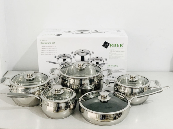 Bộ nồi inox 5 món arber ab06scc
