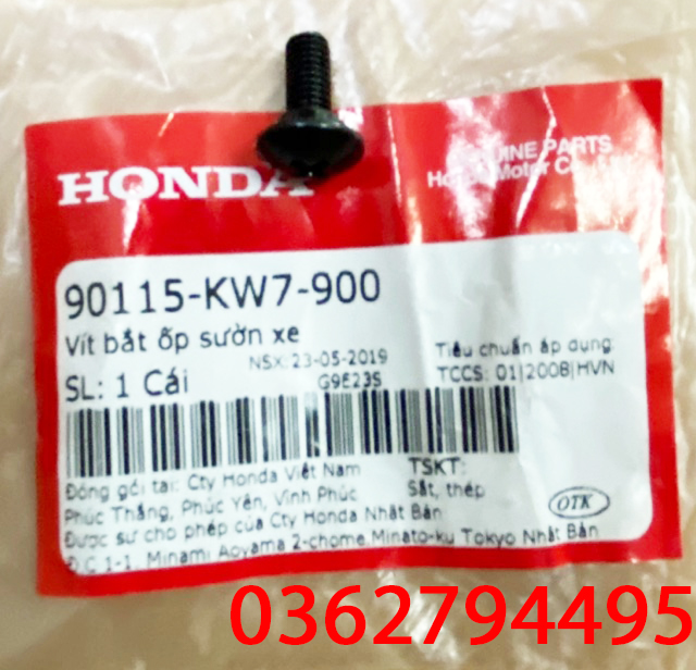 Vít bắt yếm xe/ ốp sườn xe Winner v1/ Winner X/ Winner V3 Zin chính hãng Honda