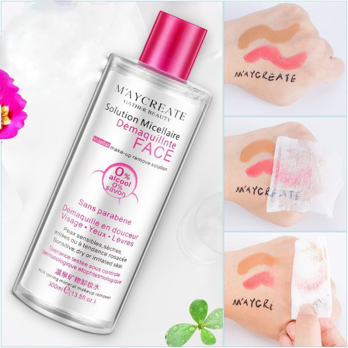 Nước tẩy trang Maycreate Chính hãng Nội địa Trung tẩy sạch chất bẩn bã nhờn lớp trang điểm giúp sạch thoáng mịn màng làn da 300ml