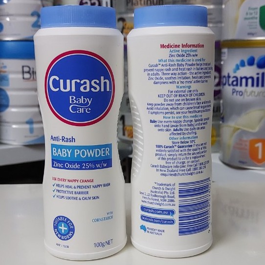 Phấm rôm Curash baby care 100g