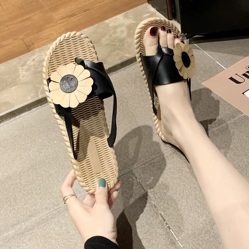 [Tặng dây giày] Dép xỏ ngón hoa cúc phom nhỏ - Kienvang99