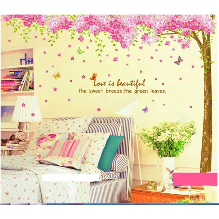 Decal dán tường Cây tình yêu to 3 tờ bìa