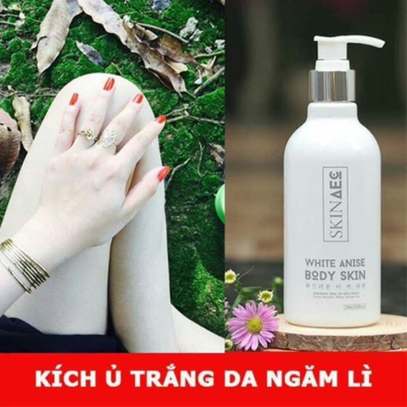 Sữa TẮM ủ trắng da than hoạt tính Skin AEC - Bật tone sáng nhanh