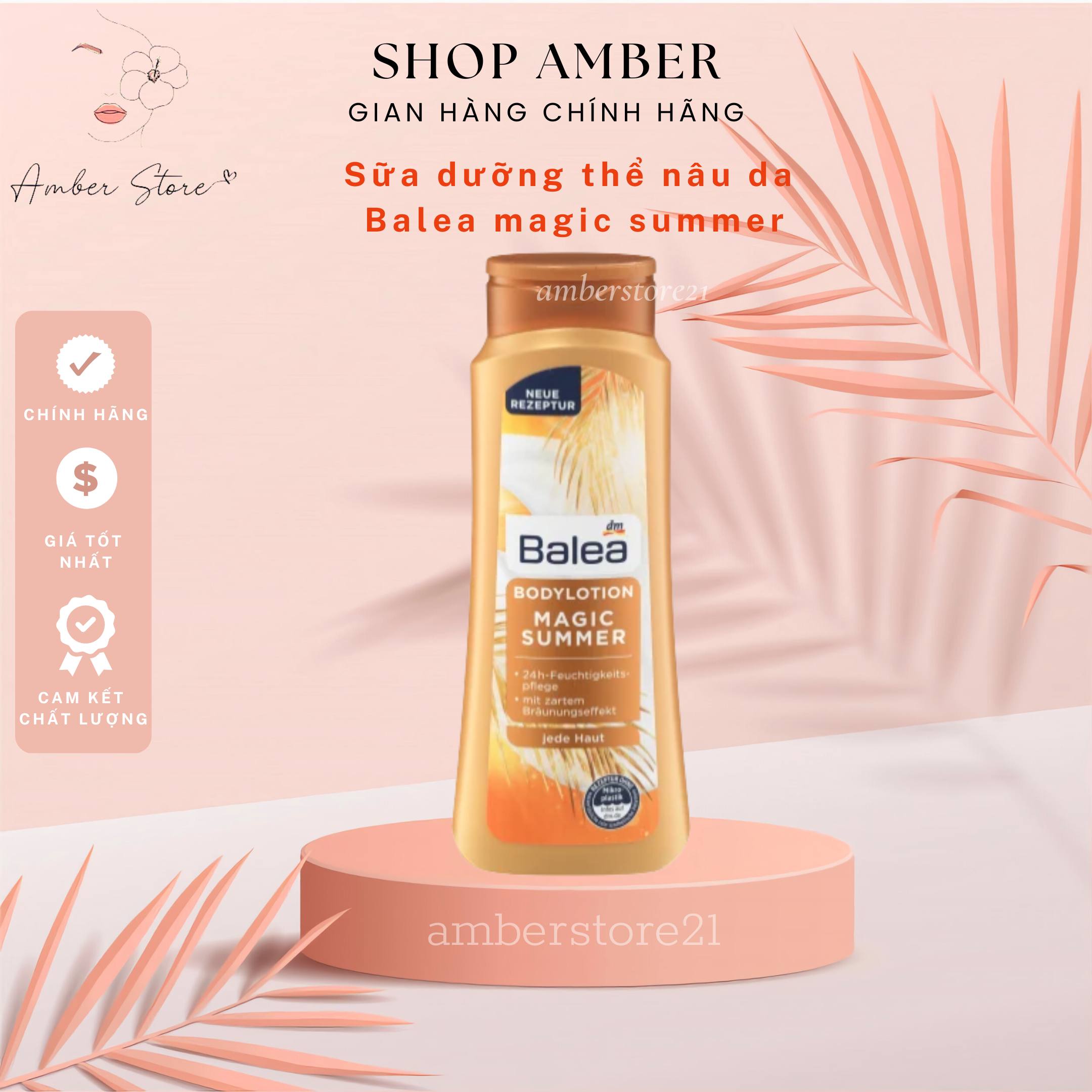 - sữa dưỡng thể giữ màu da nâu magic summer balea – 400ml