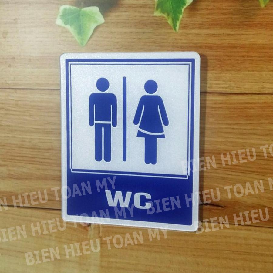 Biển WC mica- Biển toilet sử dụng trong khu vệ sinh tại các nhà hàng, quán cafe, văn phòng..