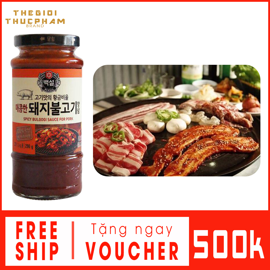 [Thế Giới Thực Phẩm] Sốt ướp Bulgogi heo cay Beksul 290gr nhập khẩu chính hãng giá ưu đãi tháng 09/2022 + FREESHIP + [Tặng thêm voucher 500k][Giao Nhanh HCM]