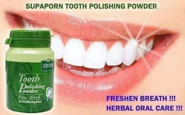 Bột trắng răng thảo dược Supaporn Thái Lan - Làm trắng, bảo vệ răng, không ê buốt