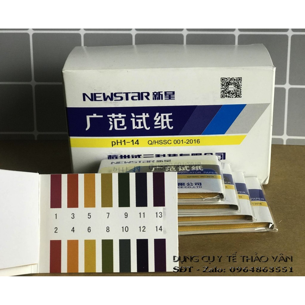 [Hộp 20 tệp] Giấy đo độ pH, Giấy đo pH mỹ phẩm, giấy quỳ tím Newstar