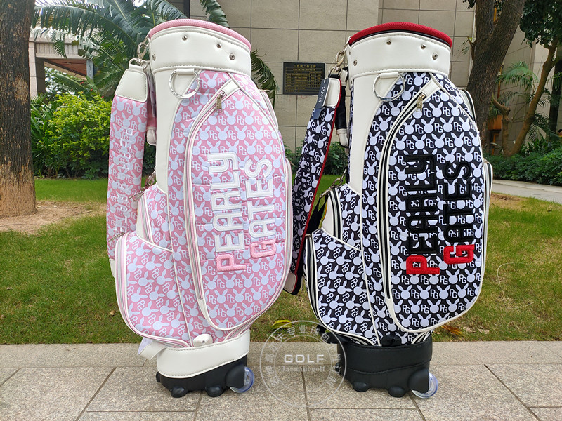 Túi chơi gôn PEARLYGATES Túi vải PG89 có bánh xe đẩy Túi chơi gôn bền đẹp túi kéo nữ shop golf hồng nhung bắc giang
