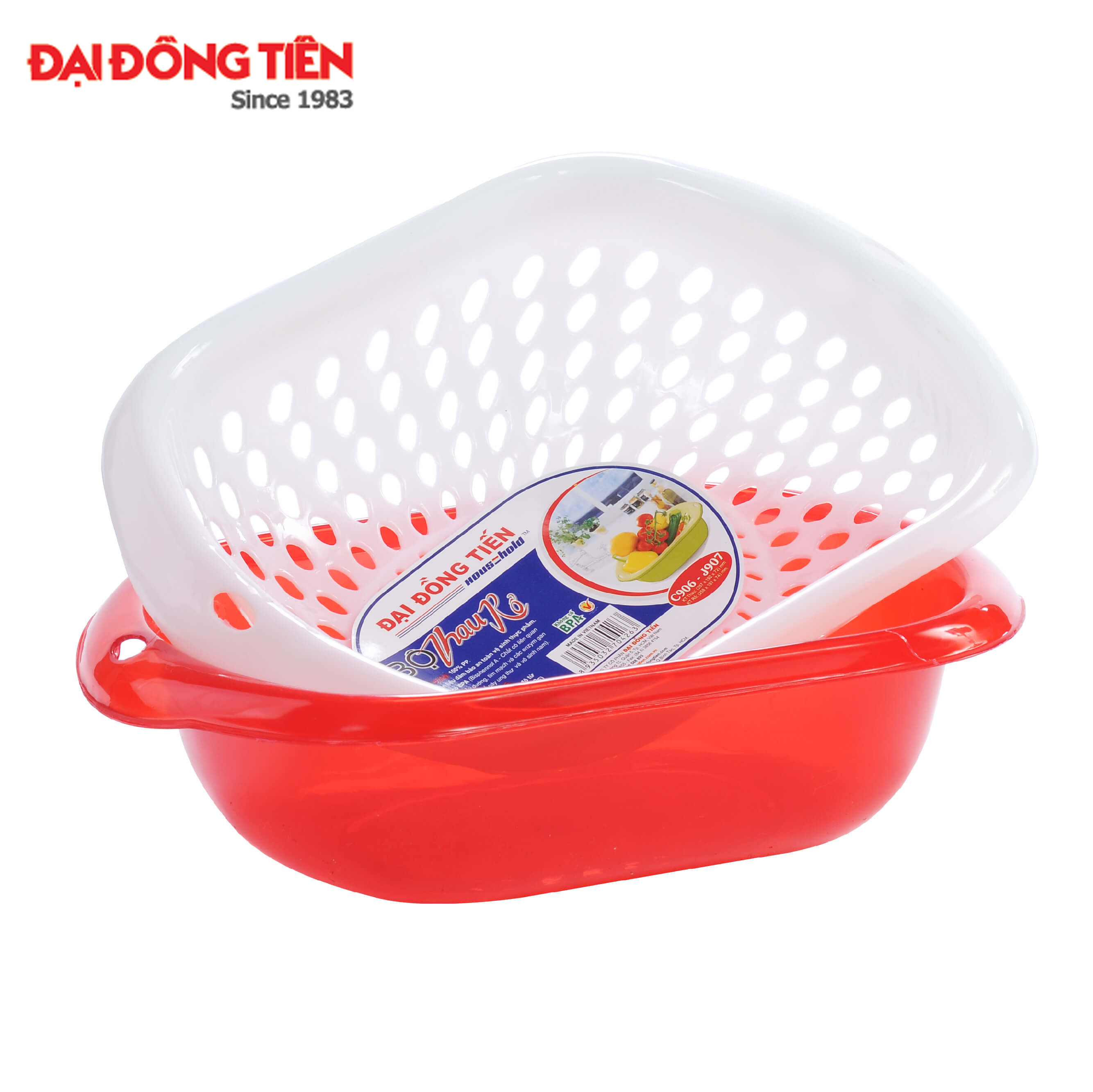 Bộ thau rổ oval nhỏ đại đồng tiến - c906-j907
