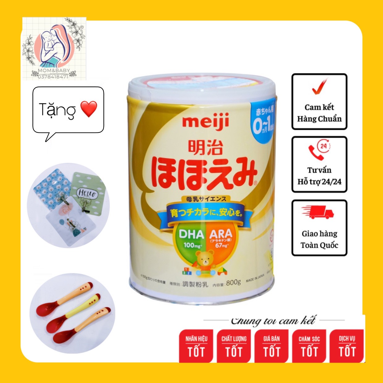 Sữa Meiji Lon số 0 800g Sữa Meiji nội địa Nhật 800gr Meiji Lon mẫu mới date mới nhất
