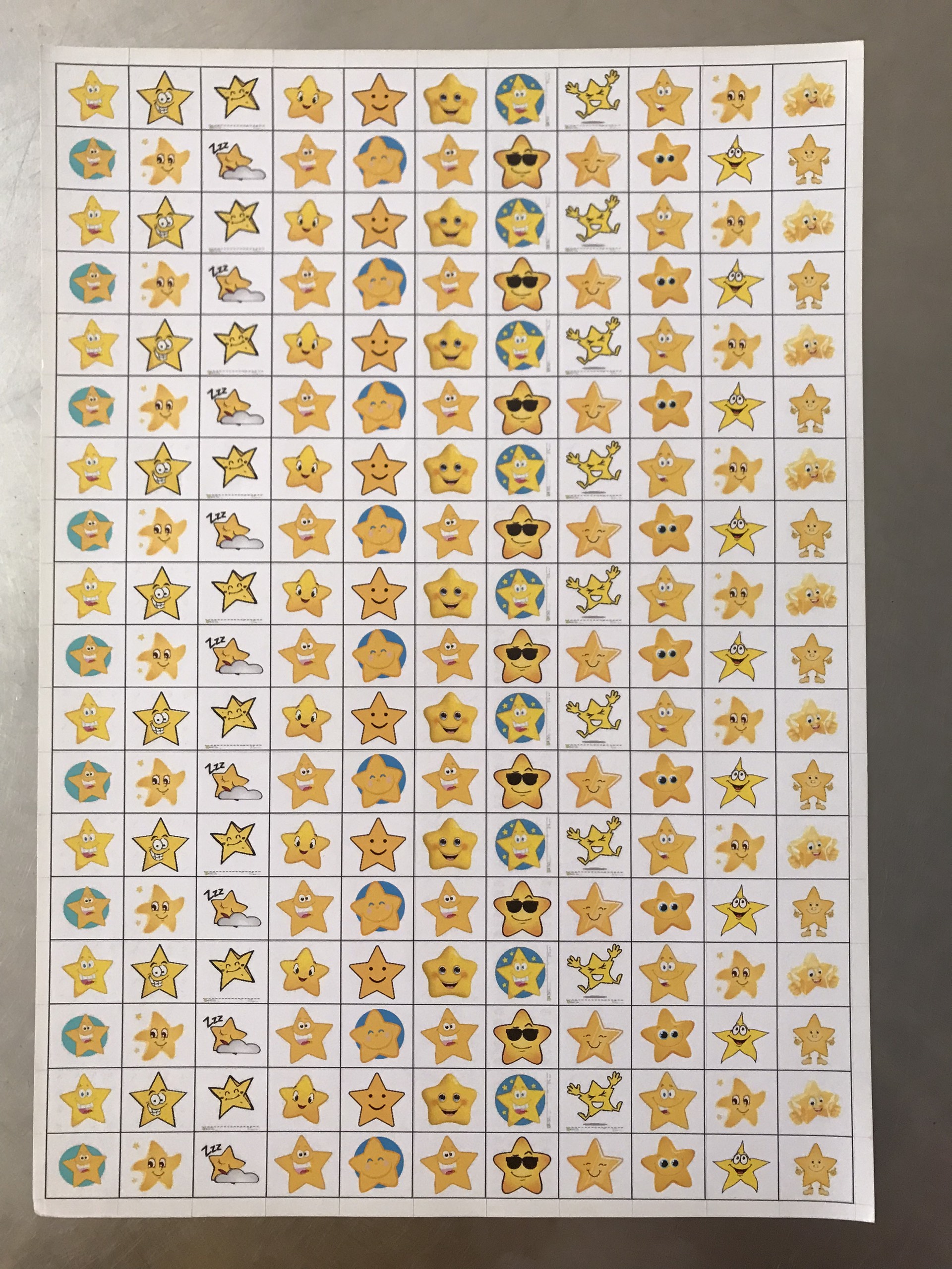 Stickers star emotion khổ a4