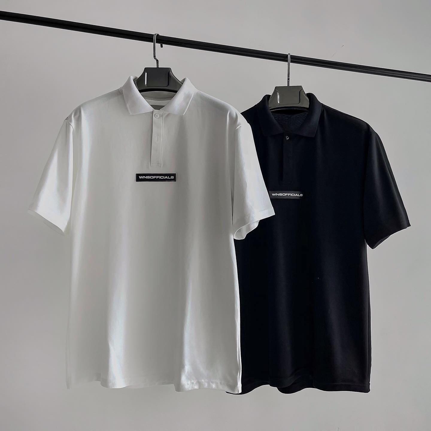 Áo thun POLO WNS nam basic màu đen và trắng