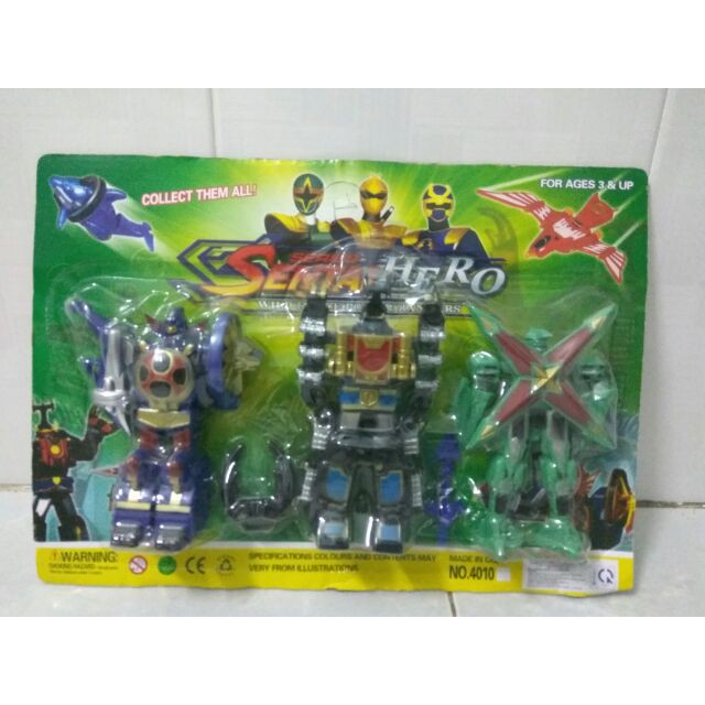 Vỉ ráp đồ chơi 3 nhân vật siêu nhân - Sentai Hero Series