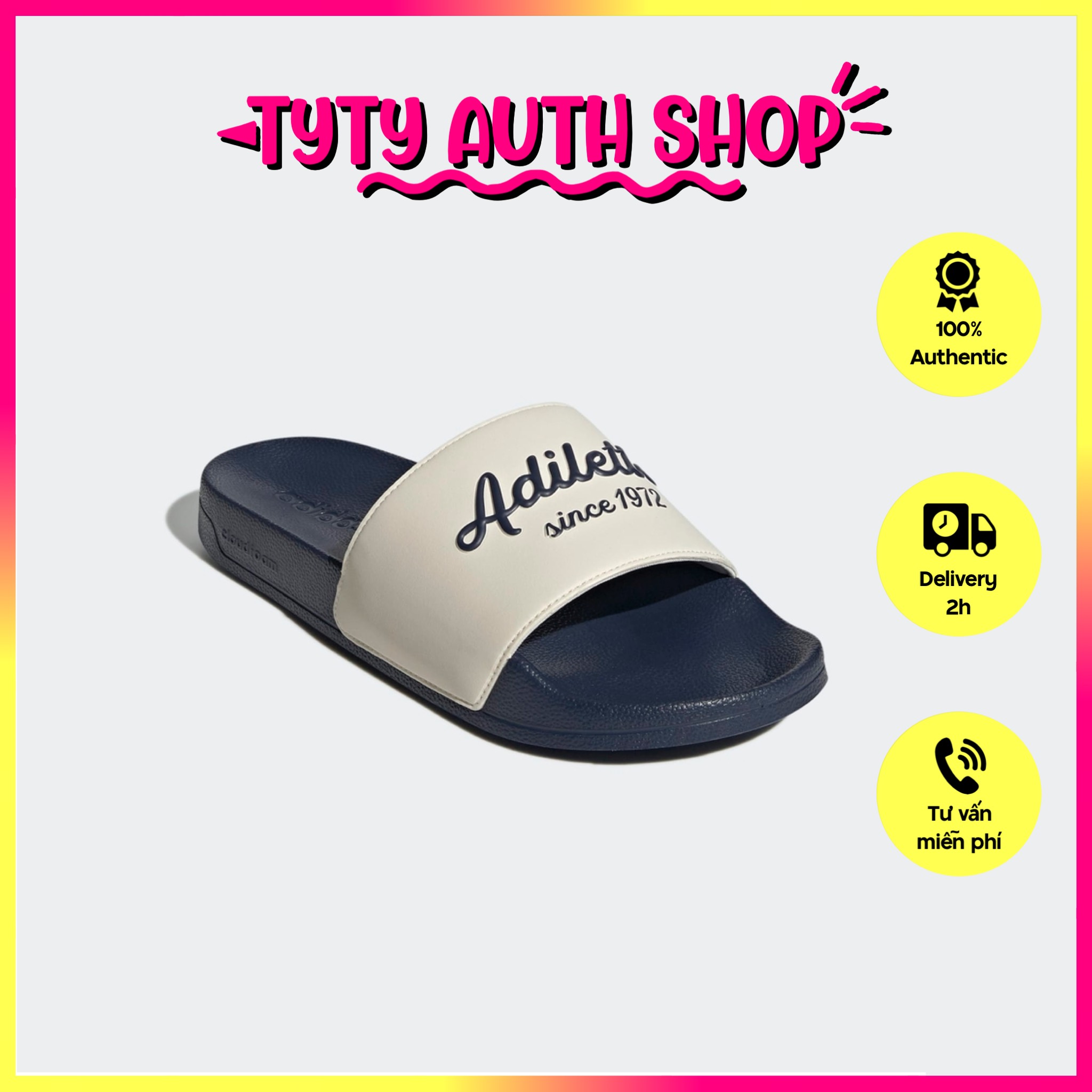 Dép Quai Ngang Adidas Adilette Shower Slides Shadow Navy