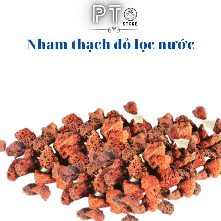 Nham thạch đỏ lọc nước size 2-3 cm,nham thạch túi 500-1kg