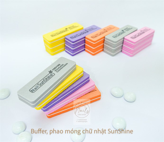 Phao móng chữ nhật SunShine, phao nhám phao mịn mặt móng