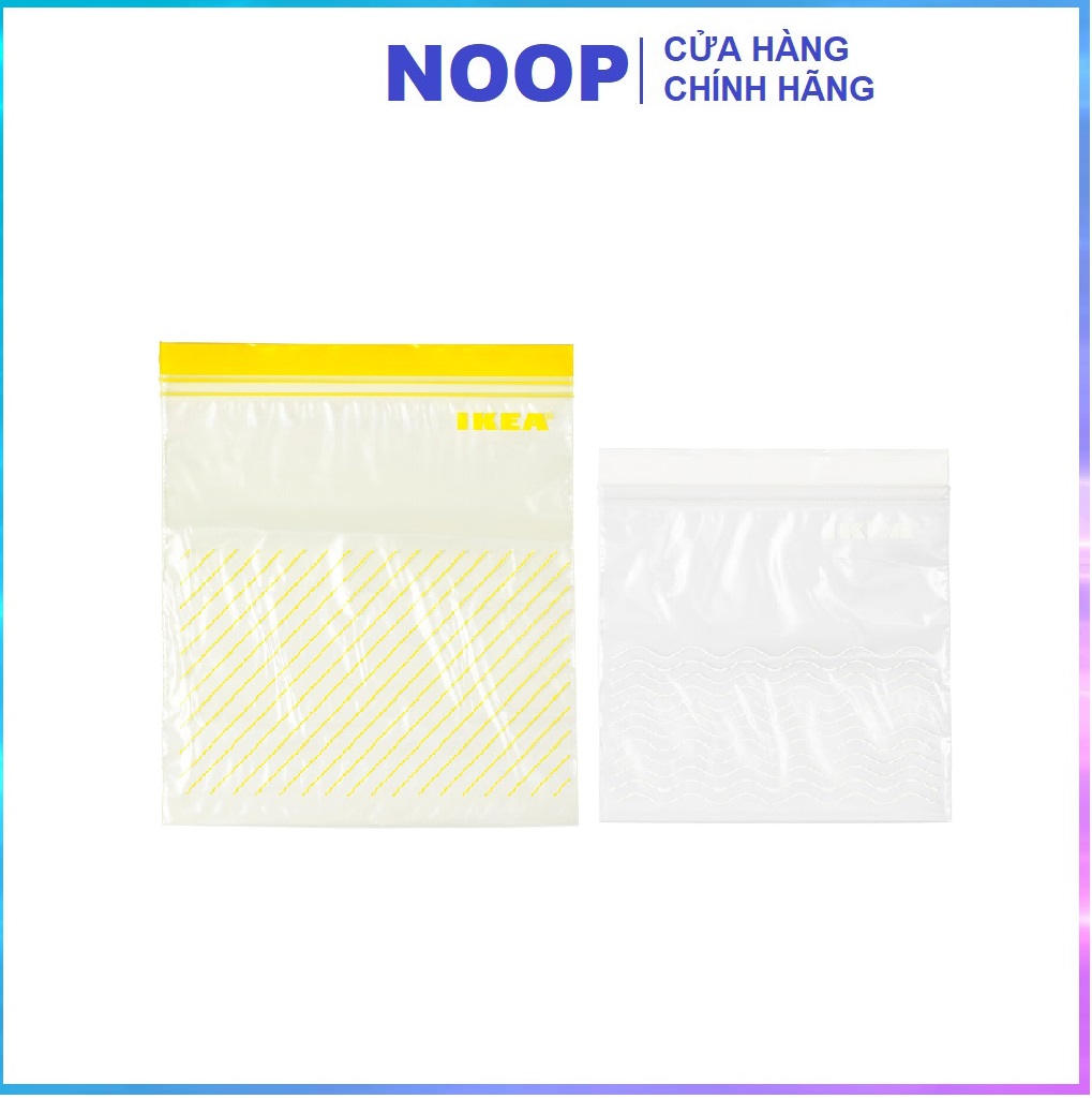Hộp 50 túi zip lock Ikea  2.5L và 1..2L dùng trữ thực phẩm tủ lạnh an toàn tiện lợi chính hãng Ikea IK08