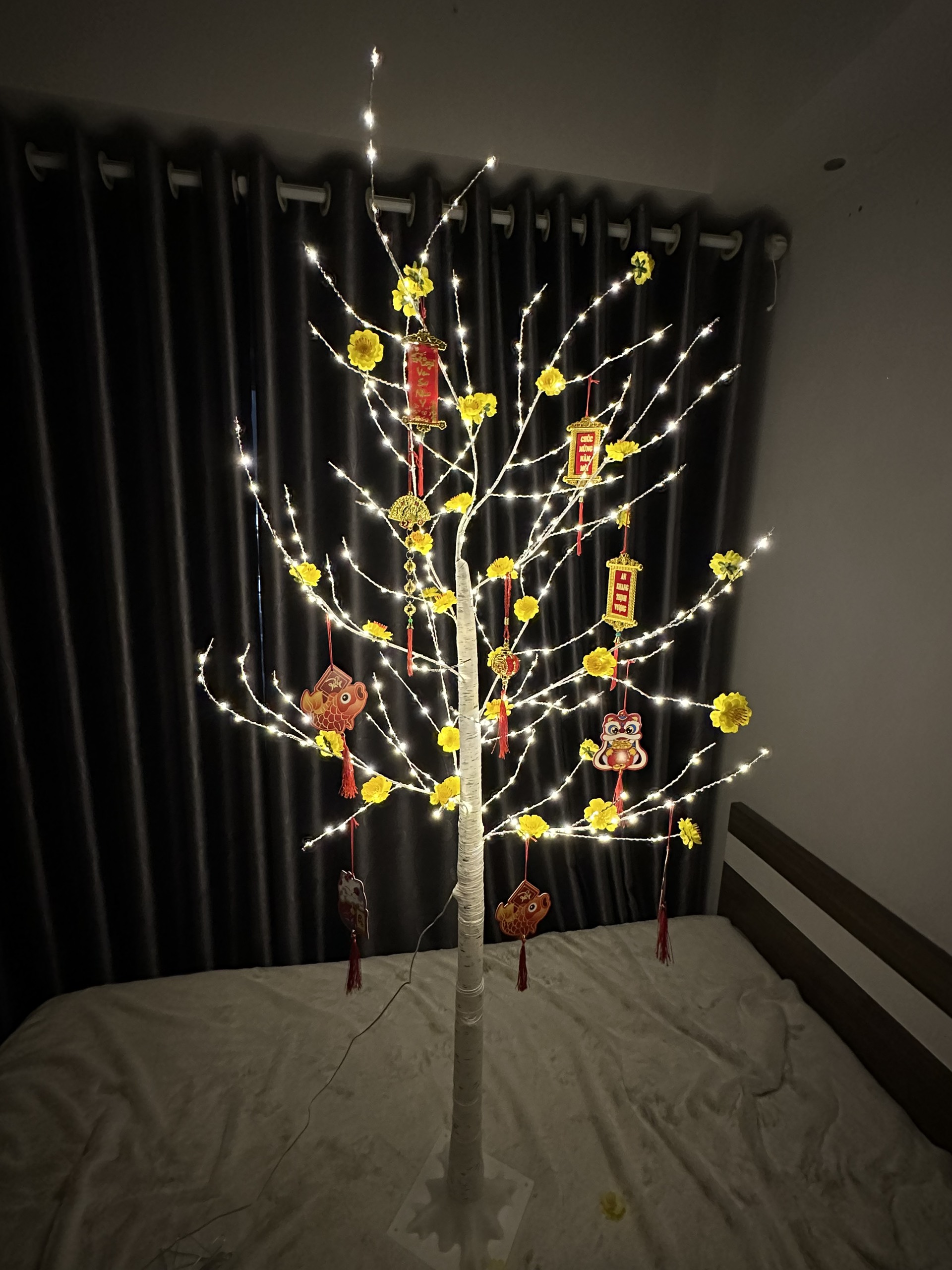 Đèn led trang trí, đèn cây bạch dương 1m2-1m8