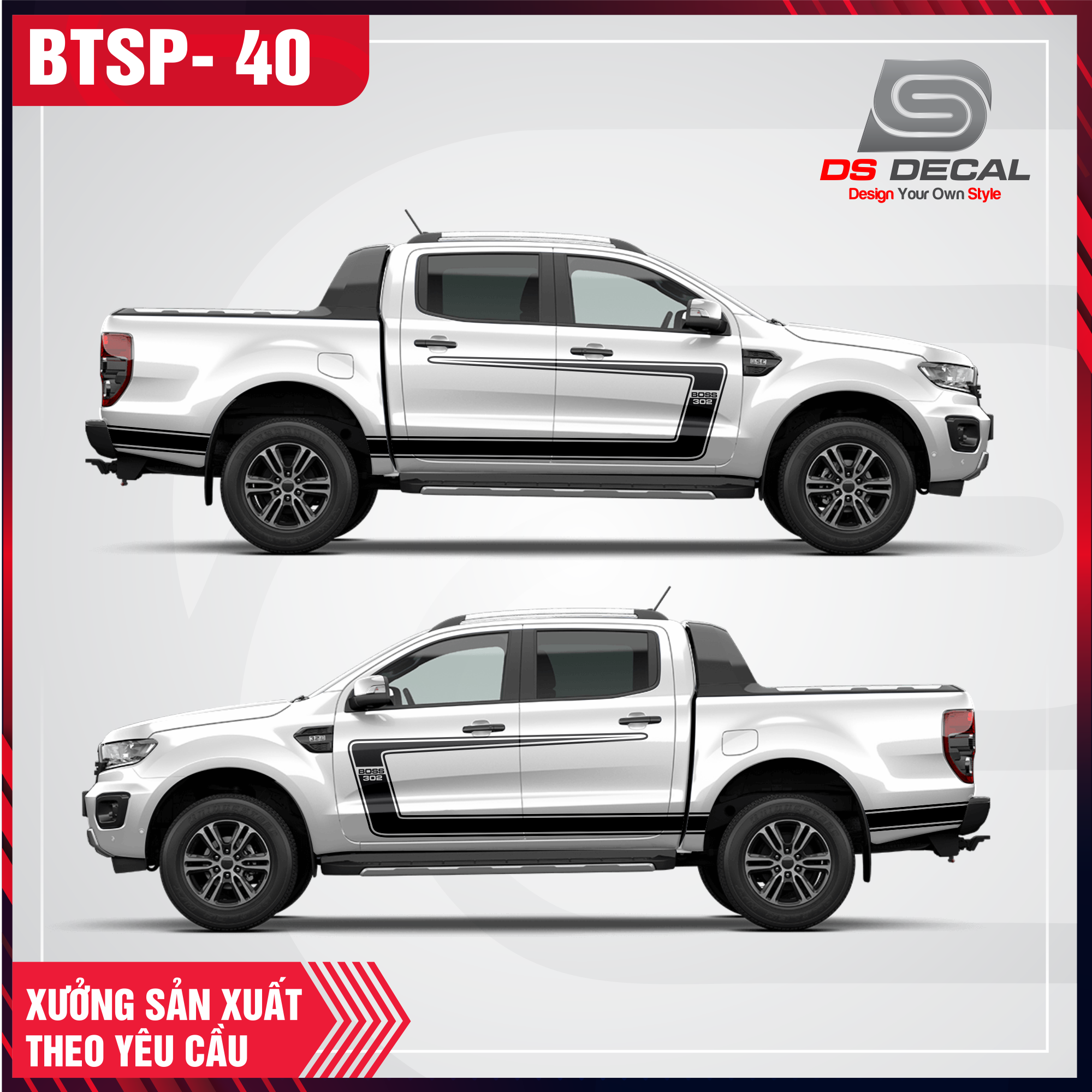 Tem xe ranger mẫu 041 - tem xe bán tải đẹp - ds decal