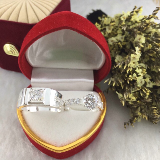 Giá gốc nhẫn đôi bạc ta 925 sang chảnh - thj cam kết bạc chuẩn, giá tốt kèm bảo hành