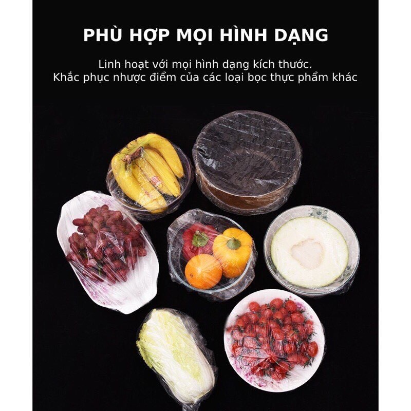 Combo 100 màn bọc thực phẩm chén dĩa tô tiện lợi