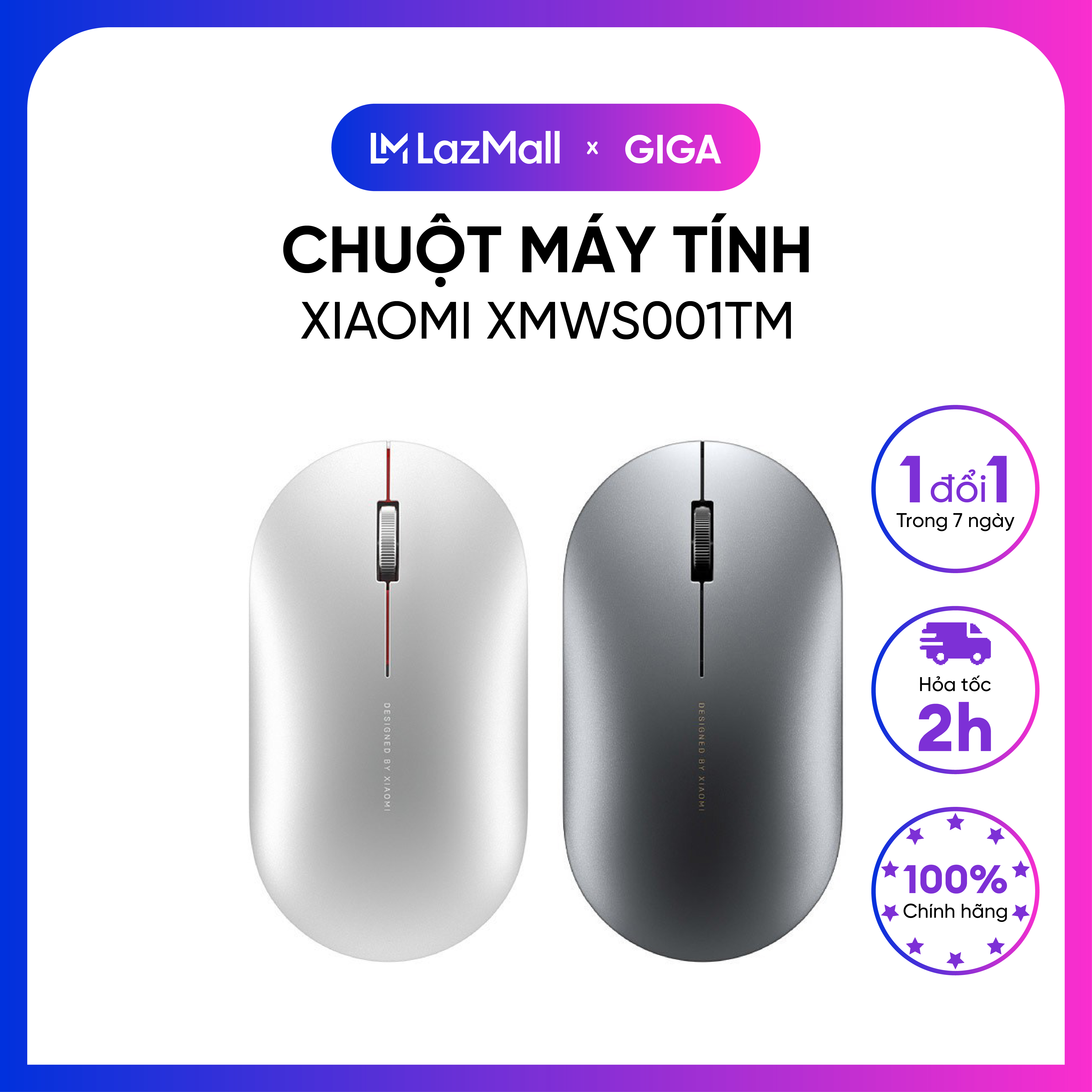 Chuột máy tính 2 chuẩn kết nối Xiaomi Fashion Mouse XMWS001TM nhỏ gọn