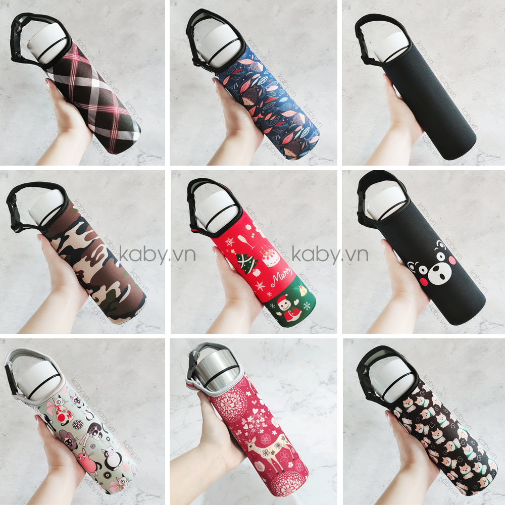 Túi đựng bình giữ nhiệt 500ml - quai xách bình nước 550ml