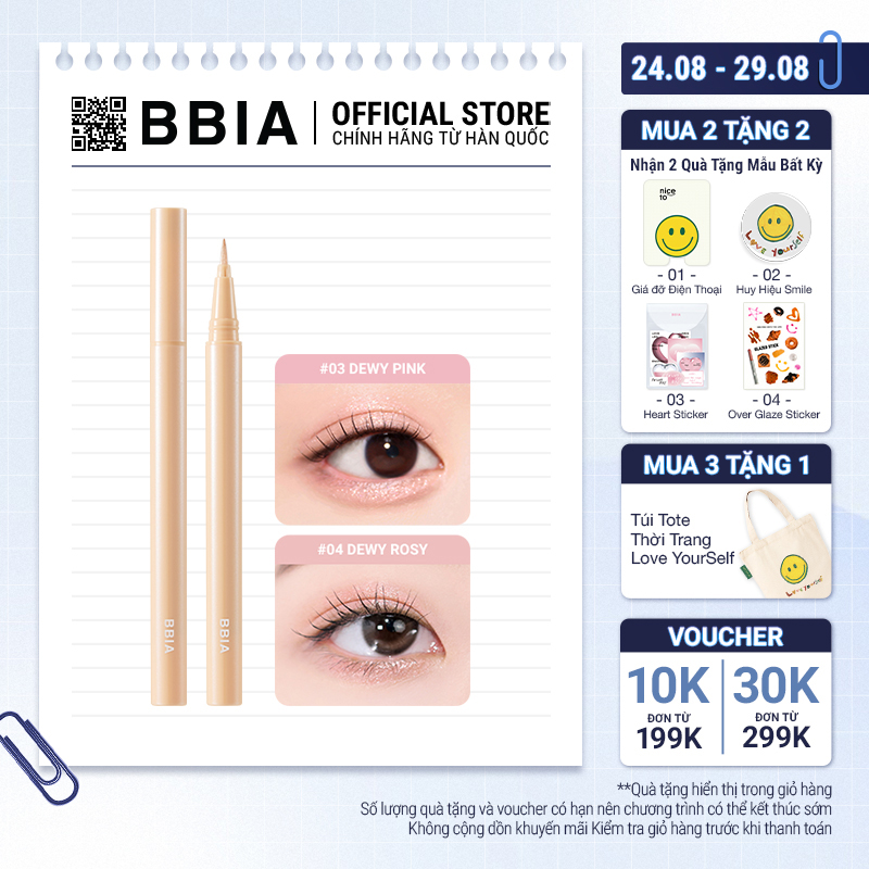 Nhũ kẻ mắt bbia last glitter highliner 0.5g