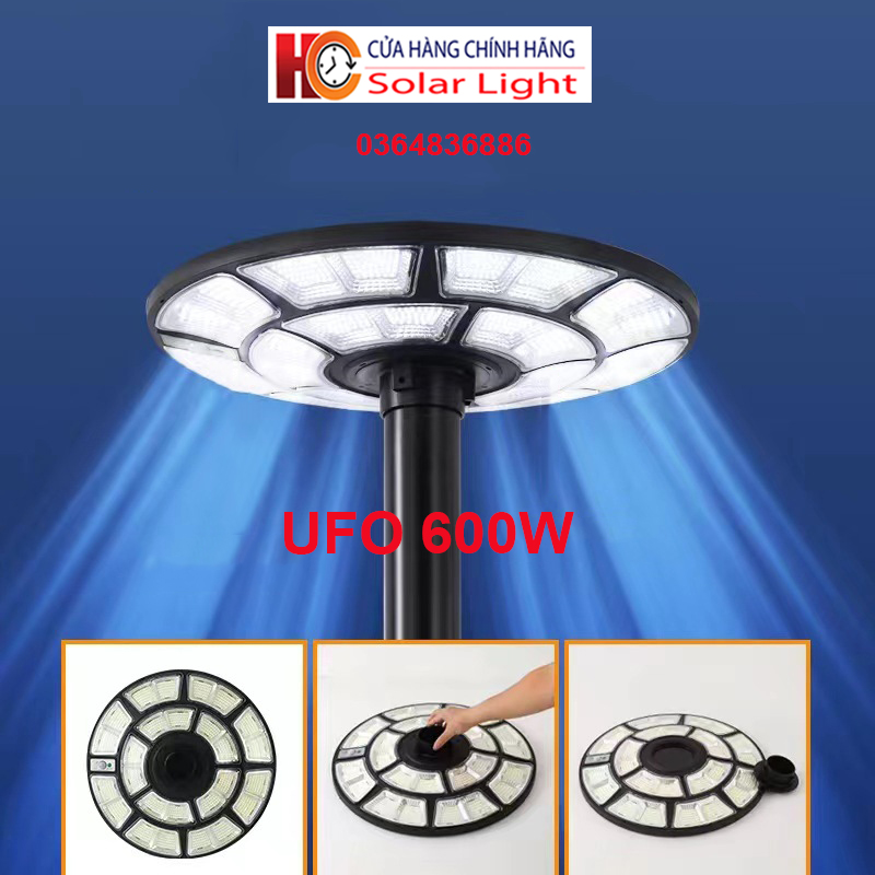 Đèn năng lượng mặt trời UFO HC Solar light 600W,500W, 1000W Vỏ nhựa ABS