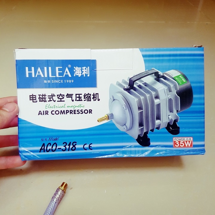 Máy sục sủi thổi khí oxy hailea aco-318 cho hồ bể cả cảnh - tôm - cá