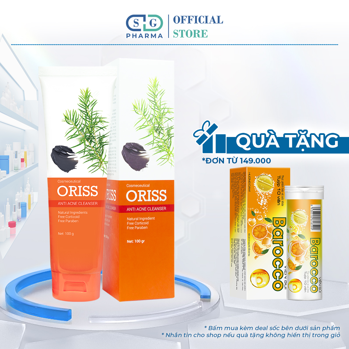 Sữa rửa mặt tạo bọt ngừa mụn oriss 100g - chuyên dành cho da mụn