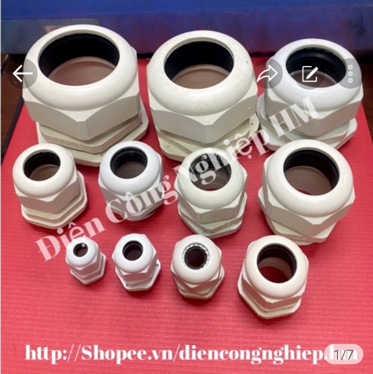 Ốc siết cáp nhựa pg36 / pg42 / pg48 / pg63, bảo vệ dây điện, chống nước