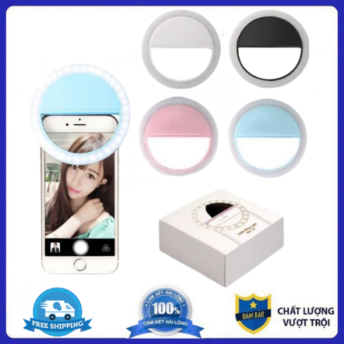 Đèn LED kẹp điện thoại hỗ trợ chụp hình Selfie (Giao màu ngẫu nhiên )