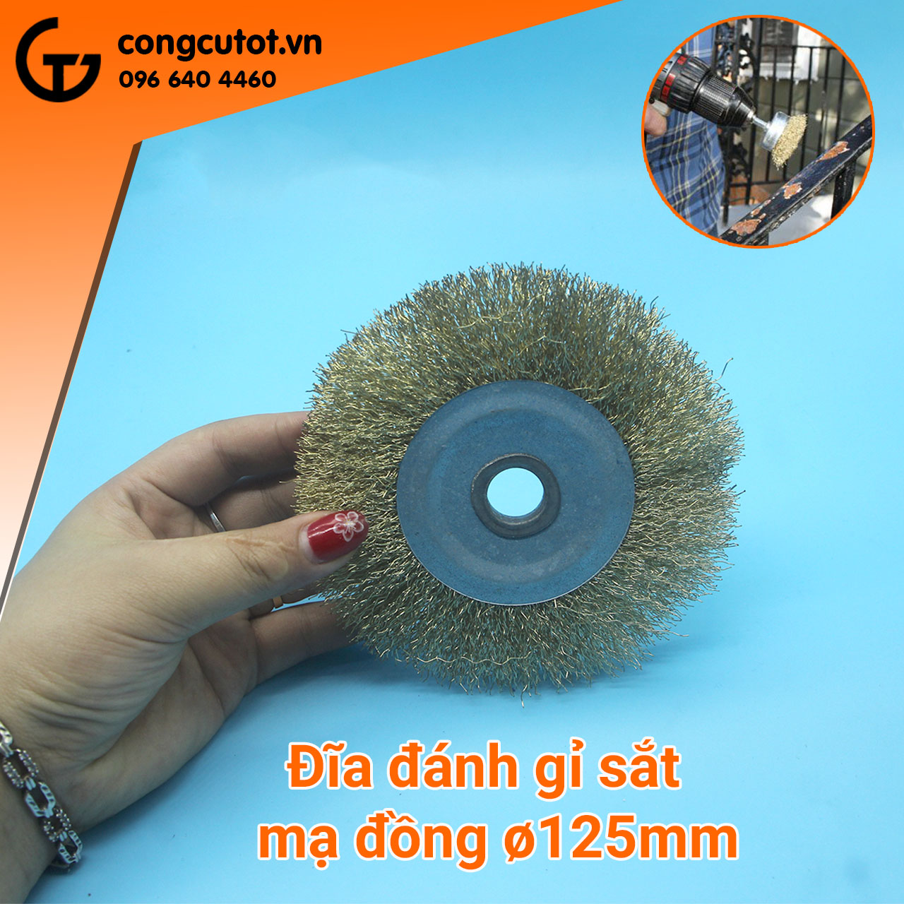 Đĩa đánh rỉ sắt mạ đồng