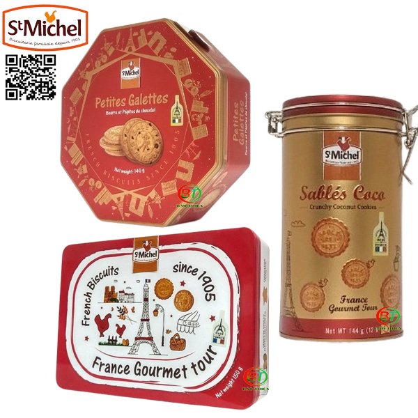 Bánh quy bơ ST Michel hôp thiếc từ 140g tới 150g