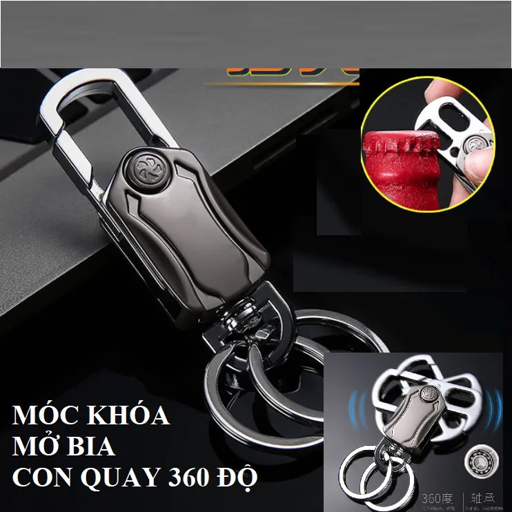 Móc khoá xoay 360 độ được làm bằng inox rất đa năng