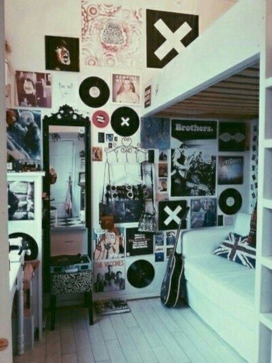 Sticker hình đĩa nhạc trang trí decor phòng ngủ